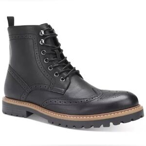 Club room Wingtip lace-up boots size 12 men’s 
Decorative broguing at upper